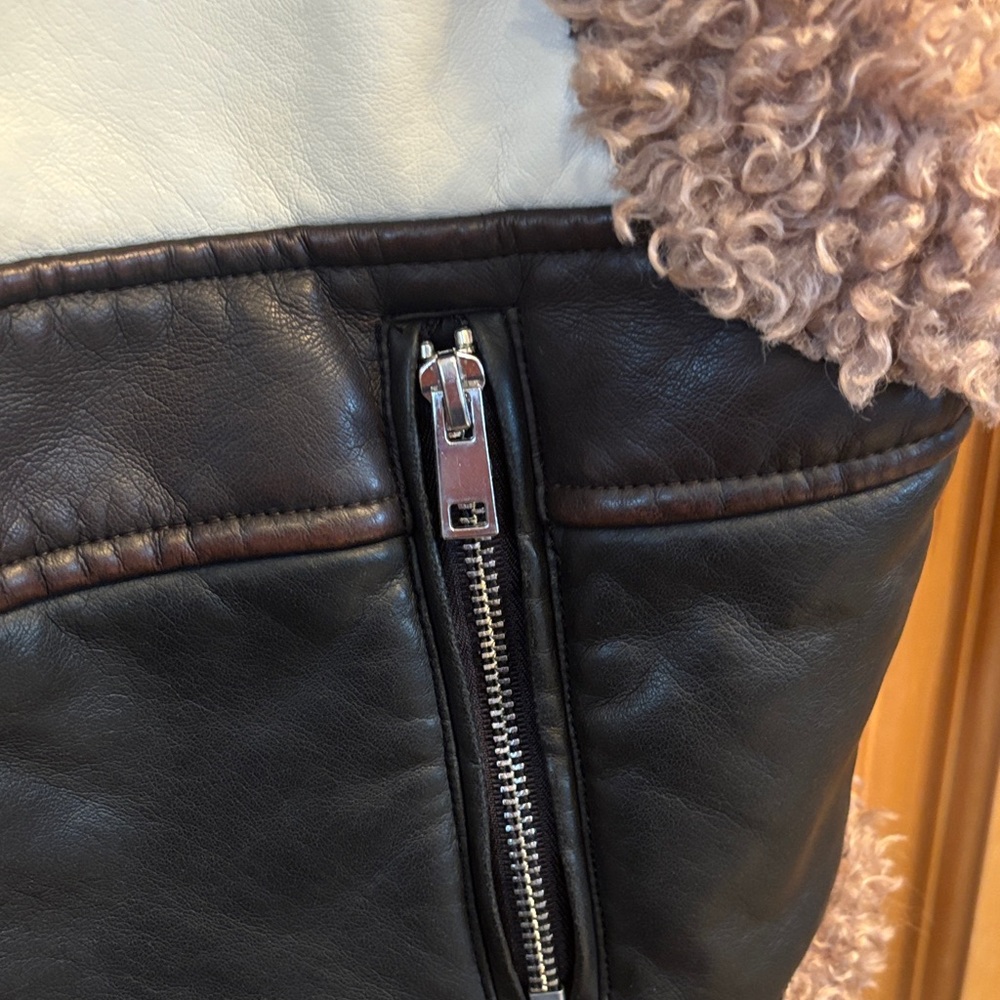 Brown and Cream Faux Fur Vest - Picture 6 of 12